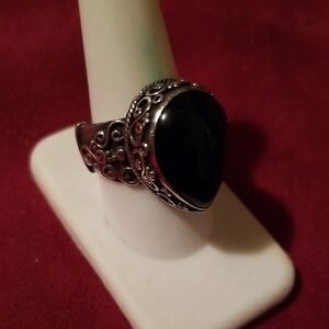 Silver ring with Onyx Stone